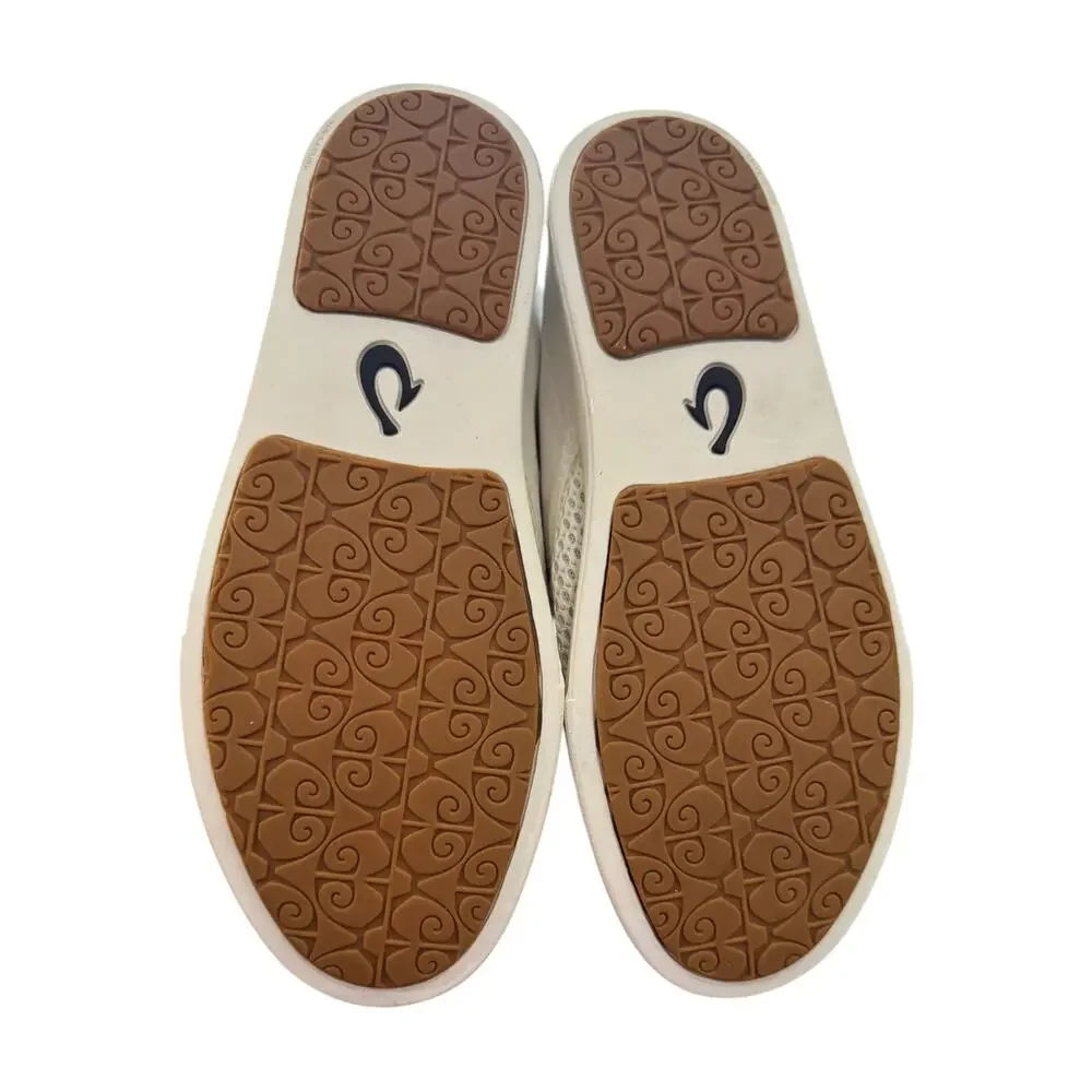 OluKai Pehuea Bright White Mesh Slip On Sneakers Women’s 8.5